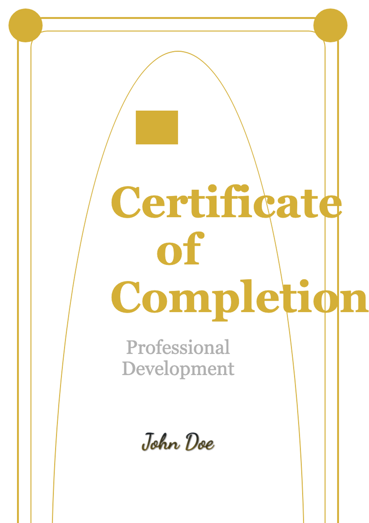 Elegant dark blue certificate of completion template with gold frame and floral accents_variant_3